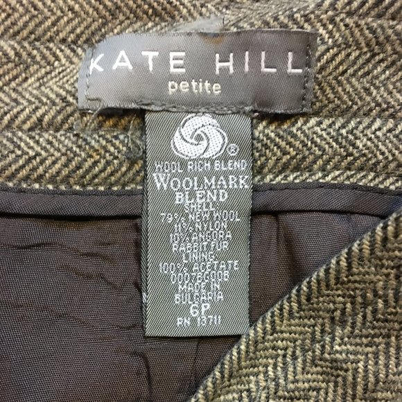 WOMENS KATE HILL BLACK TAUPE PENCIL SKIRT  6P - Picture 8 of 8